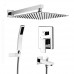 Acefy ATF18004 Rain Shower System and Tub Spout with 12 Inch with Rainfall Shower and Handheld Combo Set Contain Rough In Valve Body and Shower Trim Kit  All Metal Strong Flow Concealed Shower Set - B07D28RZ3Y